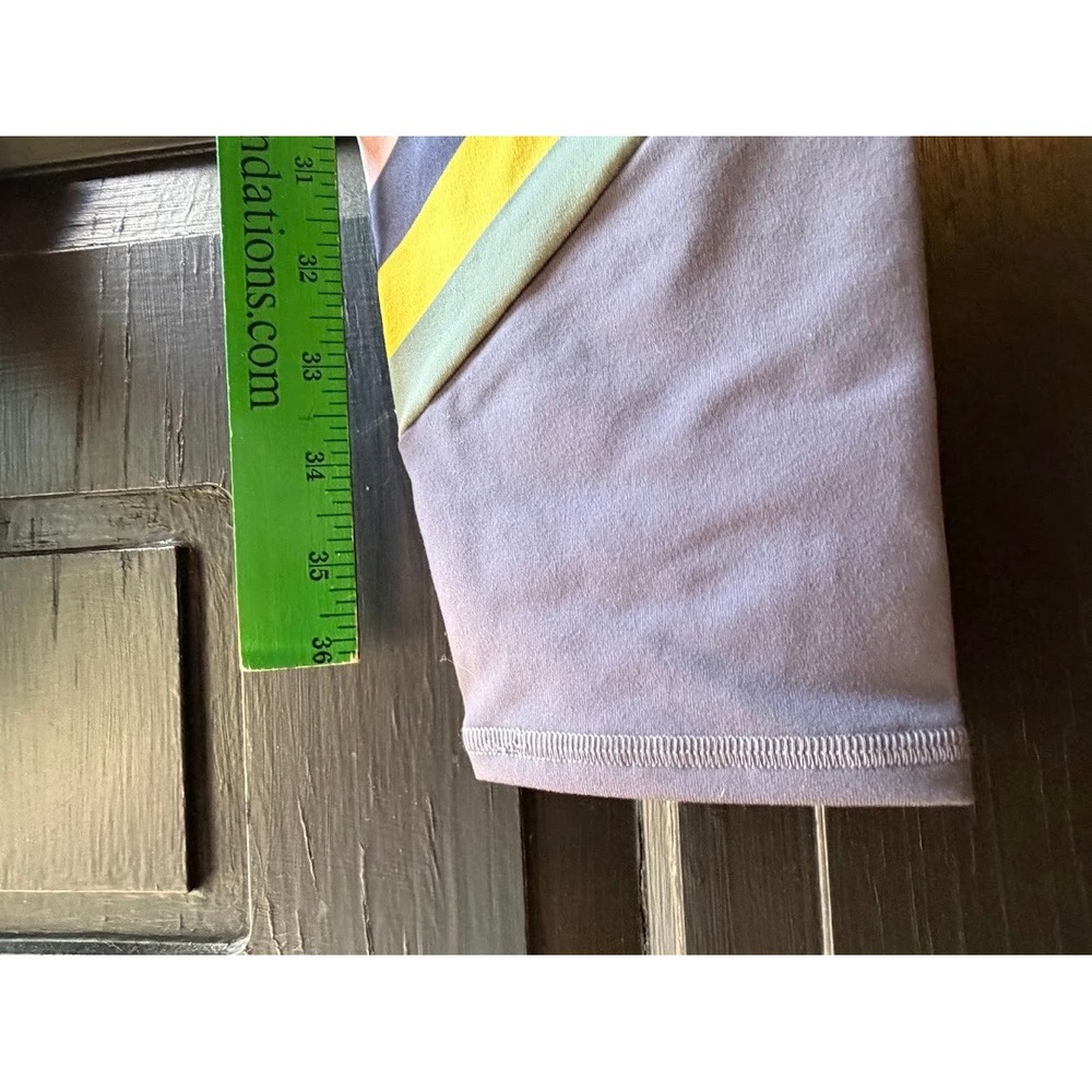 Boden Women Jessica Active Leggings Grey Rainbow Stripe Active  Size US 10 New - Picture 12 of 13